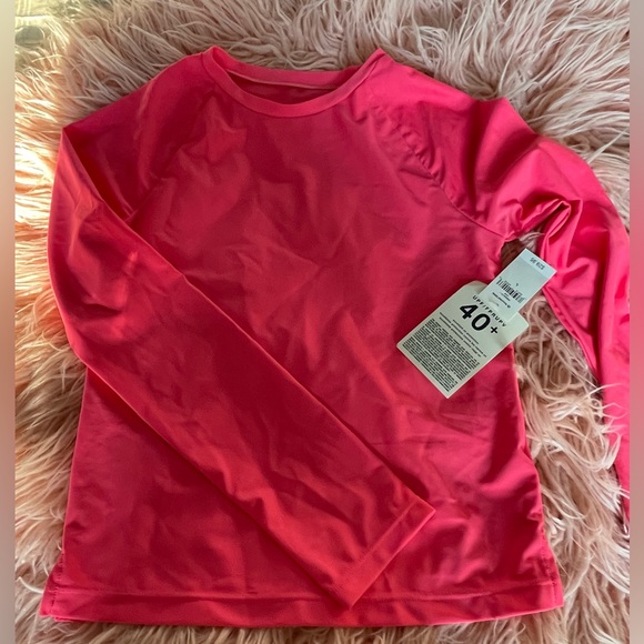 Bundle-NWT Kid pink Rash guard size L/10, and floppy straw hat with gold NWOT - Picture 4 of 10